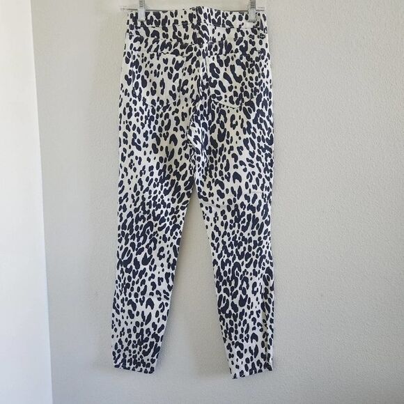 L'AGENCE Margot Skinny Black and White Leopard Print Jeans Size 25 - Picture 7 of 7